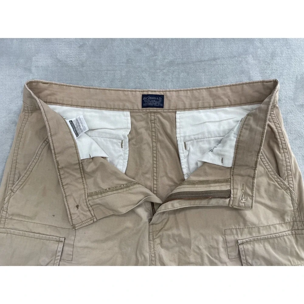 Levi's Cargo Shorts Men Tan Ripstop Utility Outdoor Shorts